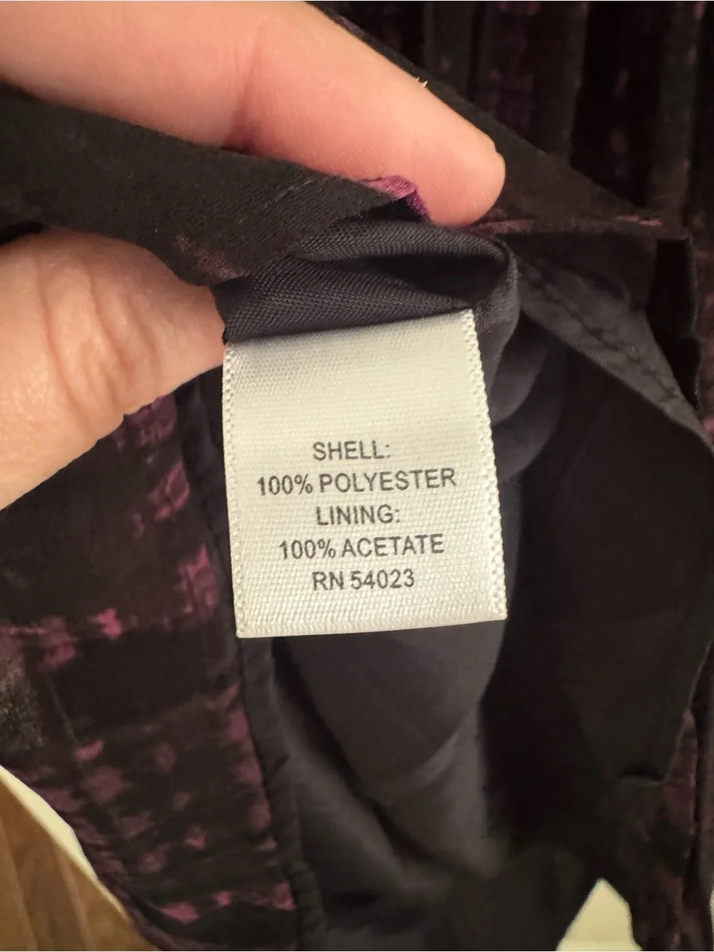 Banana Republic Black and Purple Pleated Midi Dress - Size 4 - Picture 6 of 6